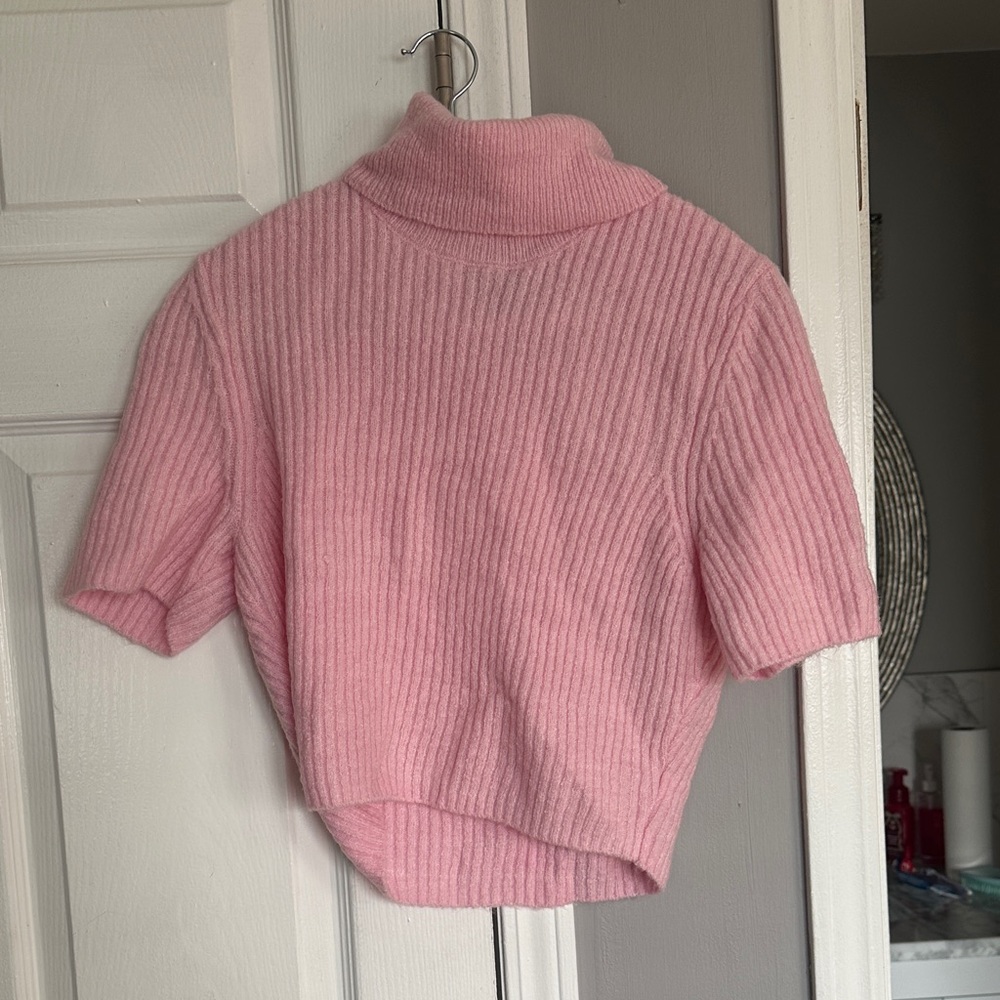 House of Harlow 1960 Pink Cowl Neck Sweater